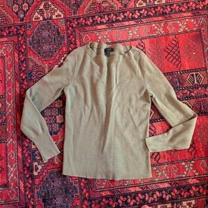 J. Crew Olive Green Crew Neck Merino Sweater